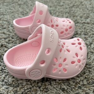 Like New Floral Crocs Toddler Girl